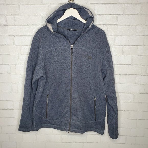 The North Face Other - The North Face Blue Gray Fleece Hooded Jacket